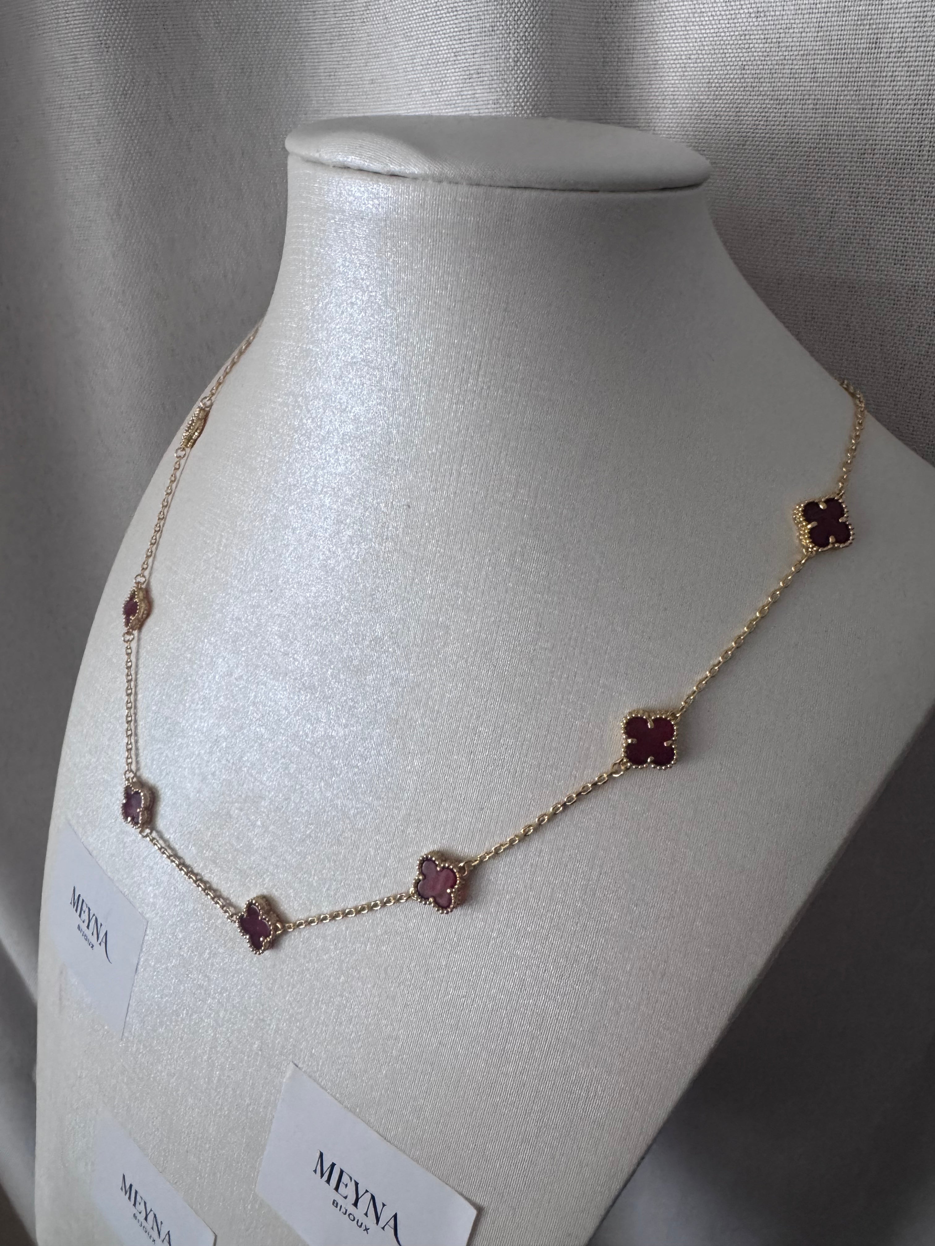 COLLIER VC TEN MINI BORDEAUX