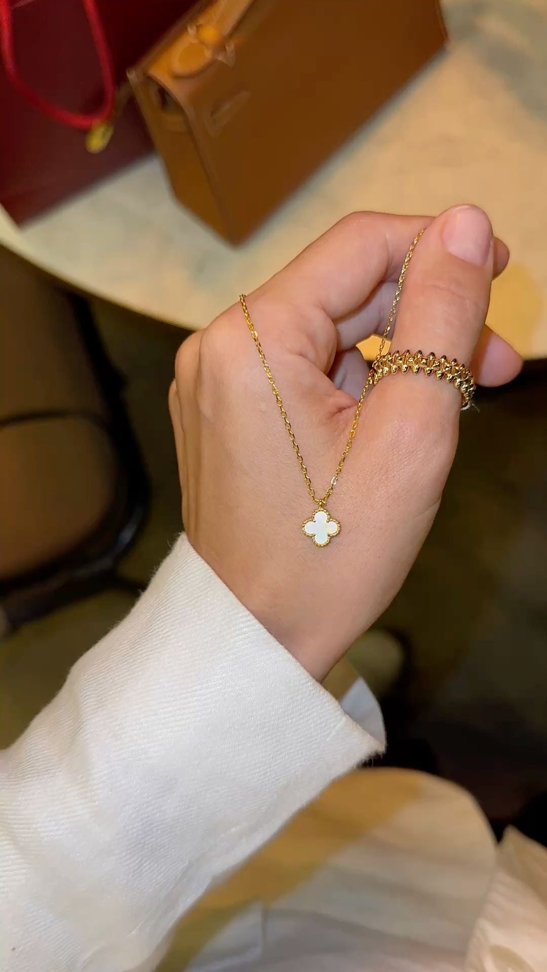 Collier VC mini blanc
