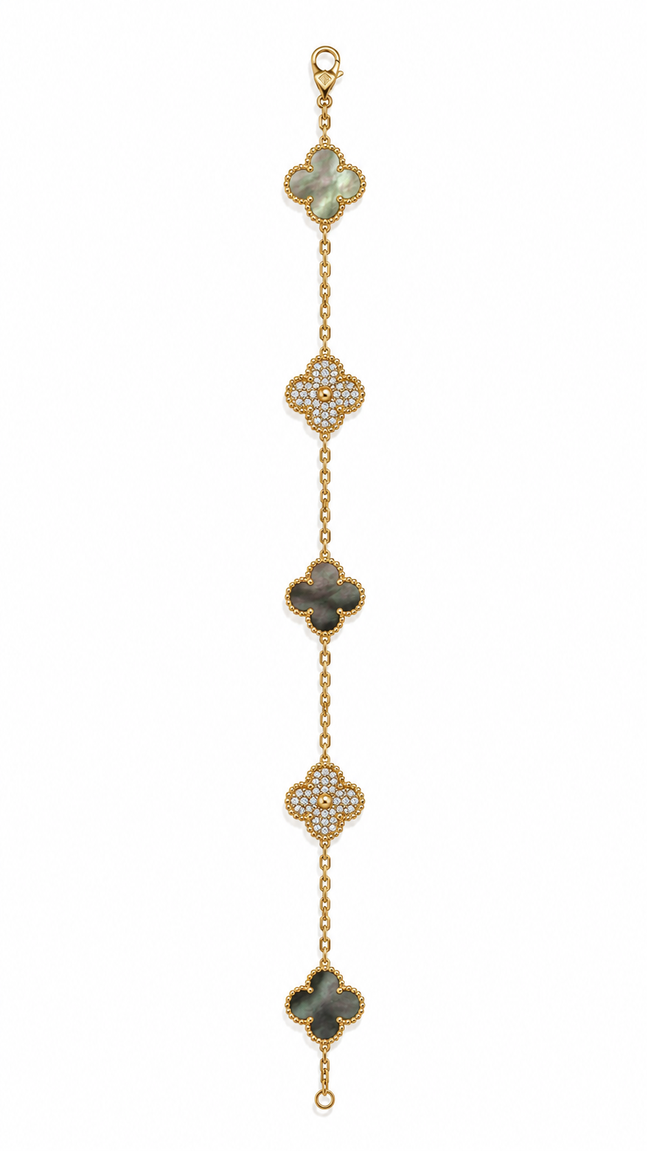 BRACELET VC TAUPE STRASS